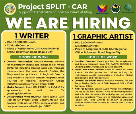 dar hiring region 6|DA.
